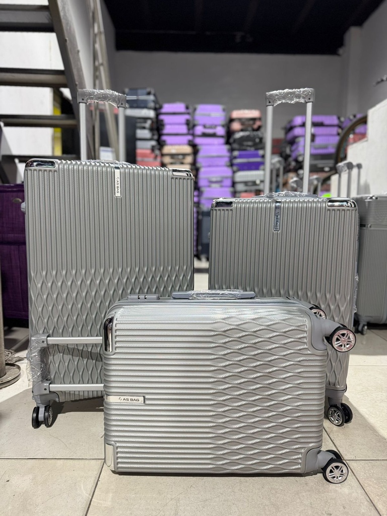 Maleta Fibra 19 Grand 4 Gris Plata