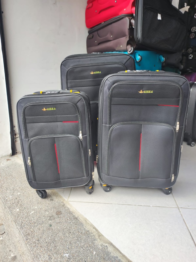 Maleta Economica 201 Med Neg/Rojo