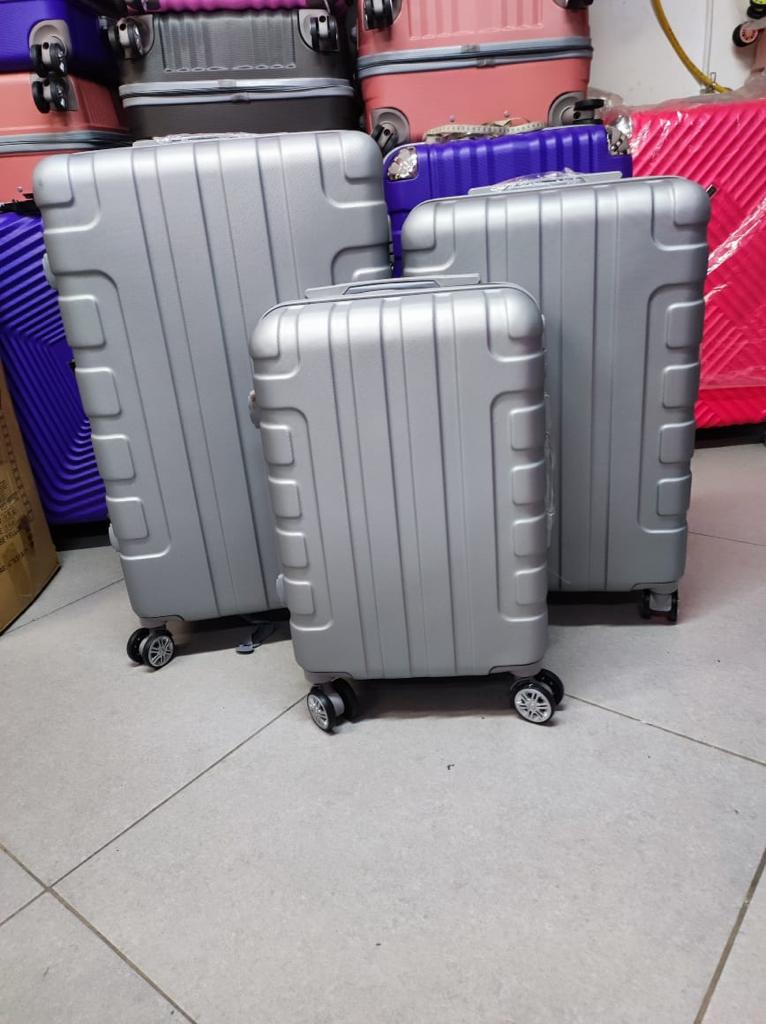 Maleta Fibra 53 Med 3 Gris Plata