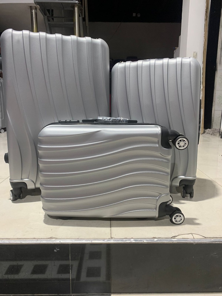 Maleta Fibra 57 Med 3 Gris Plata