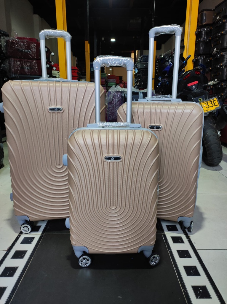 Maleta Fibra 76 Grand 3 Dorado