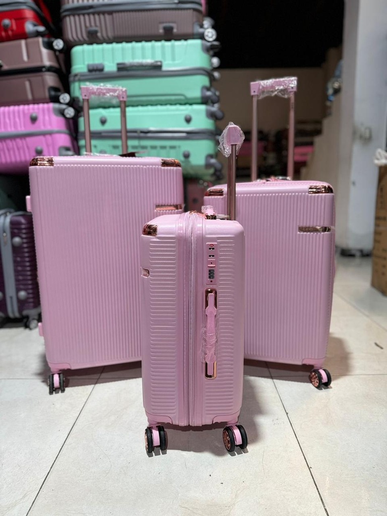 Maleta Fibra 81 Grand 3 Rosado
