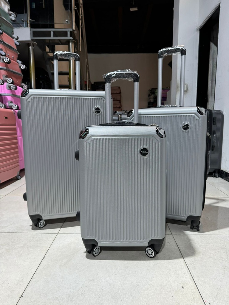 Maleta Fibra 03 Med 4 Gris Plata