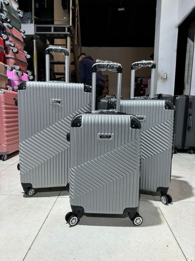 [Fib-14-Peq 2-Gris Pla] Maleta Fibra 14 Peq 2 Gris Plata