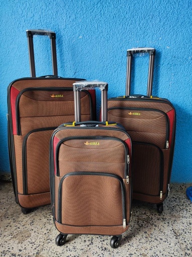 [Eco-201-Med-Cafe/Roj] Maleta Economica 201 Med Cafe/Rojo