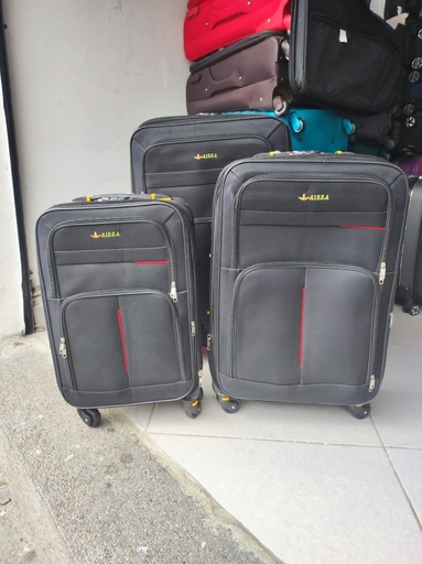 [Eco-201-Med-Neg/Rojo] Maleta Economica 201 Med Neg/Rojo