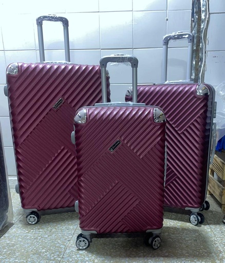 [Fib-54-Med 4-Vino Tin] Maleta Fibra 54 Med 4 Vino Tinto