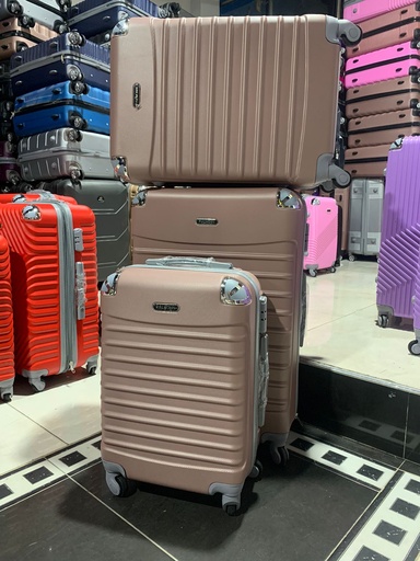 [Fib-04-Peq 3-Oro Rosa] Maleta Fibra 04 Peq 3 Oro Rosa
