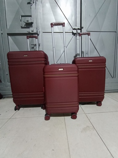 [Fib-68-Med 3-Vino Tin] Maleta Fibra 68 Med 3 Vino Tinto