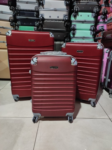 [Fib-04-Grand 3-Vino Tin] Maleta Fibra 04 Grand 3 Vino Tinto