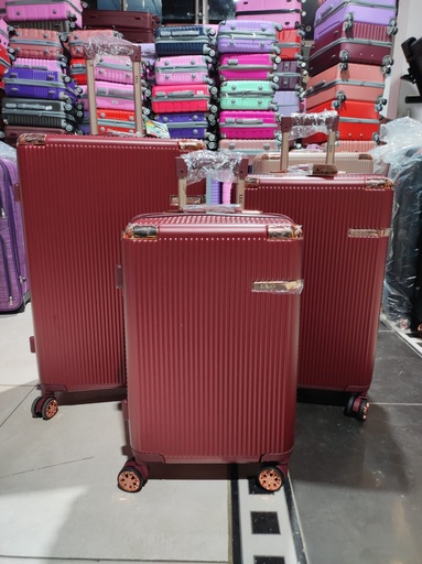 [Fib-81-Grand 3-Vino Tin] Maleta Fibra 81 Grand 3 Vino Tinto